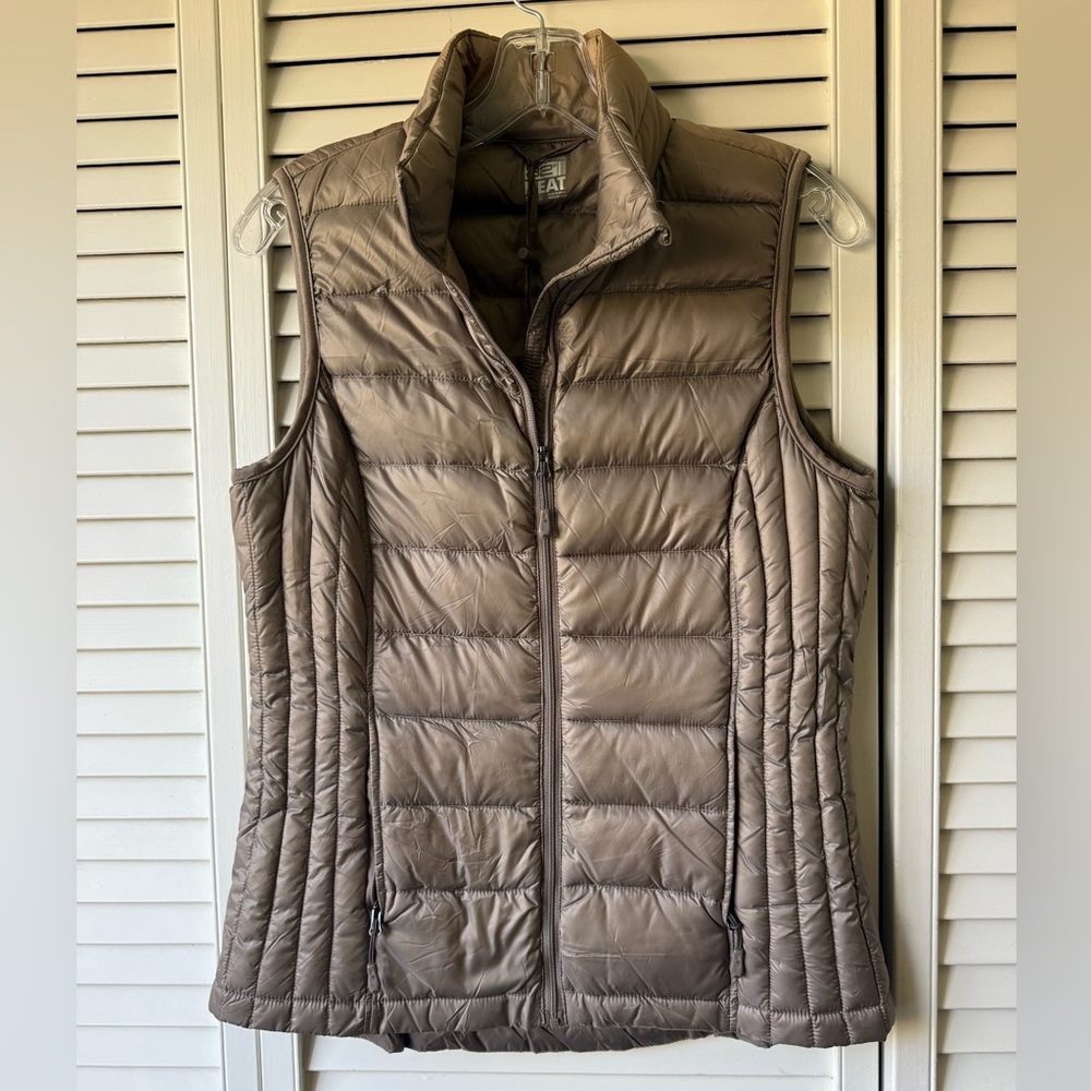 Women's Quilted Taupe Packable Vest